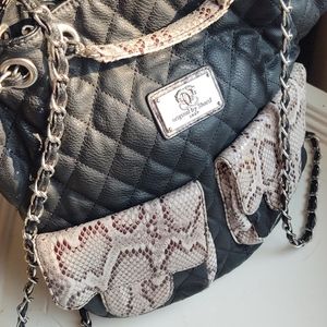 Sharif Snakeskin Tote Bad Backpack